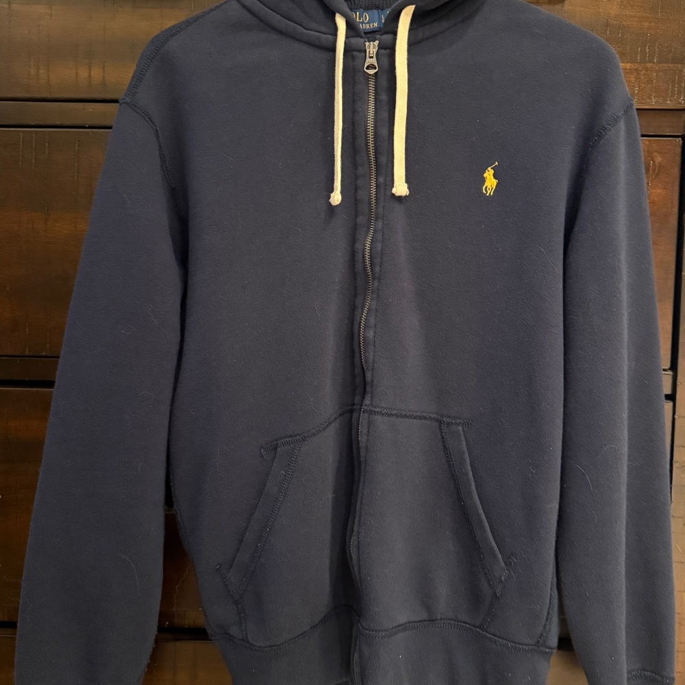 Polo by Ralph Lauren Men's Navy Zip-Up Sweater